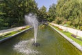 Rainbow in the spray of a fountain Royalty Free Stock Photo