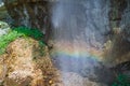 Rainbow spray in a waterfall Royalty Free Stock Photo