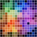 Rainbow square mosaic with bright colors