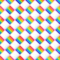 Rainbow square mosaic. Seamless pattern