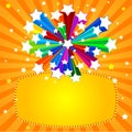 Rainbow Star Banner Royalty Free Stock Photo