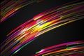 Rainbow straight Diagonal Line Glow split three section Dark Background