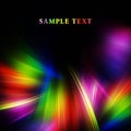 Rainbow streaks on a black Royalty Free Stock Photo