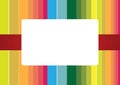 Rainbow stripes frame Royalty Free Stock Photo