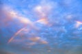 Rainbow Sunset sky landscape blue horizon abstract nature beautiful Cloudscape outdoor