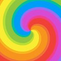 Rainbow swirl background. Colorful bright rays of twisted spiral. Vector illustration Royalty Free Stock Photo