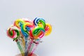 Rainbow Swirl Ripple Lollipops. 