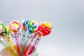 Rainbow Swirl Ripple Lollipops. 