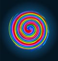 Rainbow swirly wave Royalty Free Stock Photo