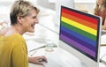 Rainbow Symbol Love Free Homosexual Concept Royalty Free Stock Photo