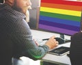 Rainbow Symbol Love Free Homosexual Concept