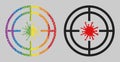 Rainbow Target virus Collage Icon of Circles Royalty Free Stock Photo