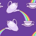 Rainbow tea dark pattern Royalty Free Stock Photo