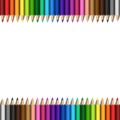 Rainbow Template Colorful Pencils Royalty Free Stock Photo