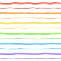 Rainbow textured brush stripes, strokes endless background