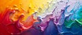 rainbow thick painting splash background