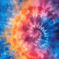 Abstract festive colorful background, Bright round Tie Dye pattern illustration. Royalty Free Stock Photo