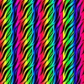 Rainbow Tiger Print Seamless Pattern,, Rainbow Tiger Surface Pattern, Panther Vector Repeat Pattern for Home Decor, Textile Design