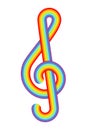 Rainbow treble clef