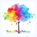 The rainbow tree Royalty Free Stock Photo