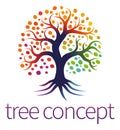 Rainbow Tree Abstract Stylised Concept Design Icon