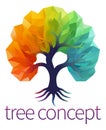 Rainbow Tree Abstract Stylised Concept Design Icon Royalty Free Stock Photo