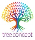 Rainbow Tree Abstract Stylised Concept Design Icon