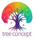 Rainbow Tree Abstract Stylised Concept Design Icon