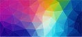 Rainbow triangles background. horizontal wallpaper. Royalty Free Stock Photo