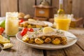 Rainbow trout fillet with roasted potatoes Royalty Free Stock Photo