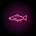 Rainbow trout neon icon. Simple thin line, outline vector of fish icons for ui and ux, website or mobile application Royalty Free Stock Photo
