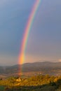 Rainbow in Tuscan countryside