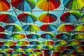 Rainbow umbrella art