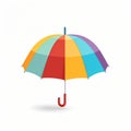 Colorful Umbrella Icon On White Background Royalty Free Stock Photo
