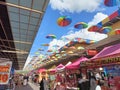 rainbow umbrella market in thailand