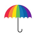 Rainbow umbrella simple Royalty Free Stock Photo