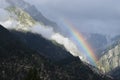 Rainbow under himalaya Royalty Free Stock Photo