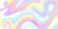 Rainbow unicorn background. Holographic fantasy illustration in pastel colors. Cute cartoon girly background. Bright