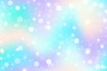 Rainbow unicorn fantasy background with stars. Holographic illustration in pastel colors. Bright multicolored sky with Royalty Free Stock Photo