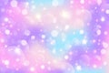 Rainbow unicorn fantasy background with stars. Holographic illustration in pastel colors. Bright multicolored sky with Royalty Free Stock Photo