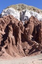 Rainbow Valley in the Atacama Desert in Chile. Royalty Free Stock Photo