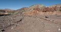 Rainbow Valley Valle Arcoiris, in the Atacama Desert in Chile. The mineral rich rocks of the Domeyko mountains give the valley t Royalty Free Stock Photo