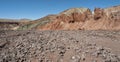 Rainbow Valley Valle Arcoiris, in the Atacama Desert in Chile. The mineral rich rocks of the Domeyko mountains give the valley t Royalty Free Stock Photo