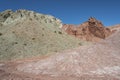 Rainbow Valley Valle Arcoiris, in the Atacama Desert in Chile. The mineral rich rocks of the Domeyko mountains give the valley t Royalty Free Stock Photo