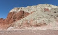 Rainbow Valley Valle Arcoiris, in the Atacama Desert in Chile. The mineral rich rocks of the Domeyko mountains give the valley t