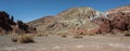 Rainbow Valley Valle Arcoiris, in the Atacama Desert in Chile. The mineral rich rocks of the Domeyko mountains give the valley t Royalty Free Stock Photo