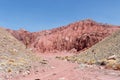 Rainbow valley or valle arcoiris in sand pedro de atacama, Chile Royalty Free Stock Photo