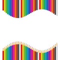 Rainbow vector set of colored pencils Royalty Free Stock Photo