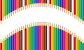 Rainbow vector set of colored pencils Royalty Free Stock Photo