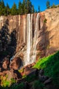 Rainbow on Vernal Falls and the Mist Trail, Yosemite National Park, California Royalty Free Stock Photo